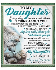 Everyday I Think About You - Dad-To-Daughter Fleece Blanket - 50" x 60" front