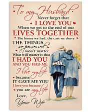 To My Husband I Love You Because You Are My Life 11x17 Poster front