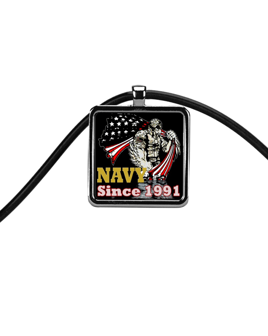 NAVY Since 1991 Cord Rectangle Necklace