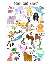 English Spanish Of Children Alphabet Poster 11x17 Poster front