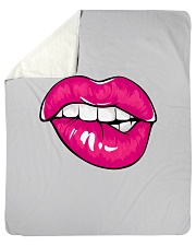 Sexy Lips Sherpa Fleece Blanket - 50" x 60" front