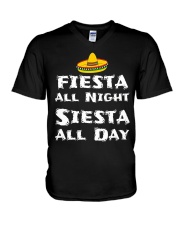 FIESTA ALL NIGHT SIESTA ALL DAY CINCO DE MAYO V-Neck T-Shirt thumbnail
