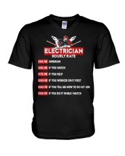 ELECTRICIAN HOURLY RATE V-Neck T-Shirt thumbnail