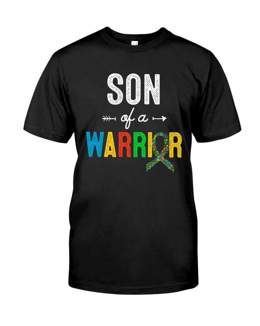 SON OF A WARRIOR AUTISM AWARENESS DAY SHIRT Premium Fit Mens Tee