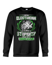 I AM AN ELECTRICIAN STUPIDITY Crewneck Sweatshirt thumbnail