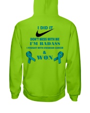 I Beat Ovarian Cancer Hooded Sweatshirt back