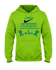 I Beat Ovarian Cancer Hooded Sweatshirt front