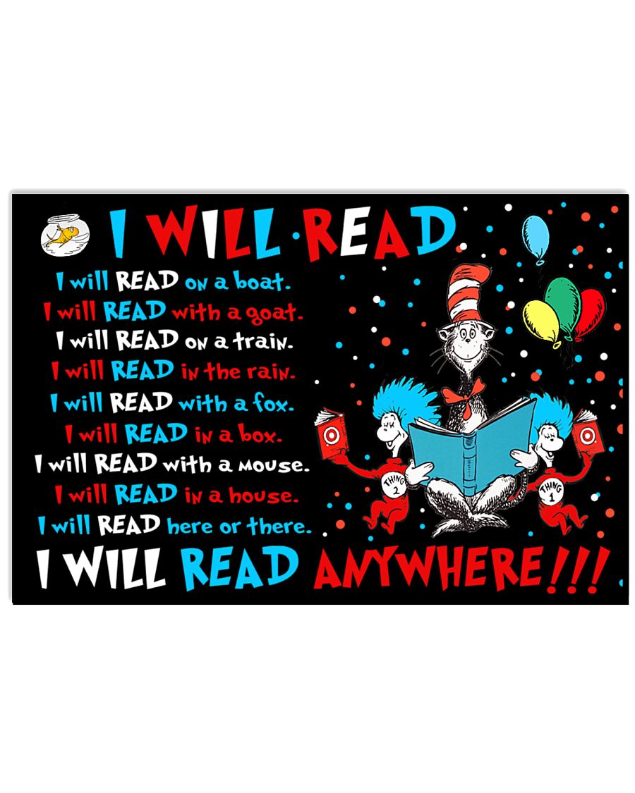 I will read anywhere 17x11 Poster