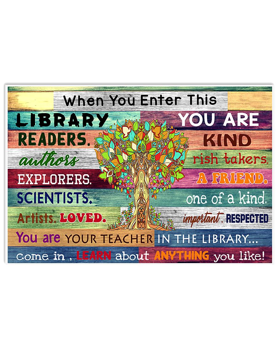 Enter this library 17x11 Poster