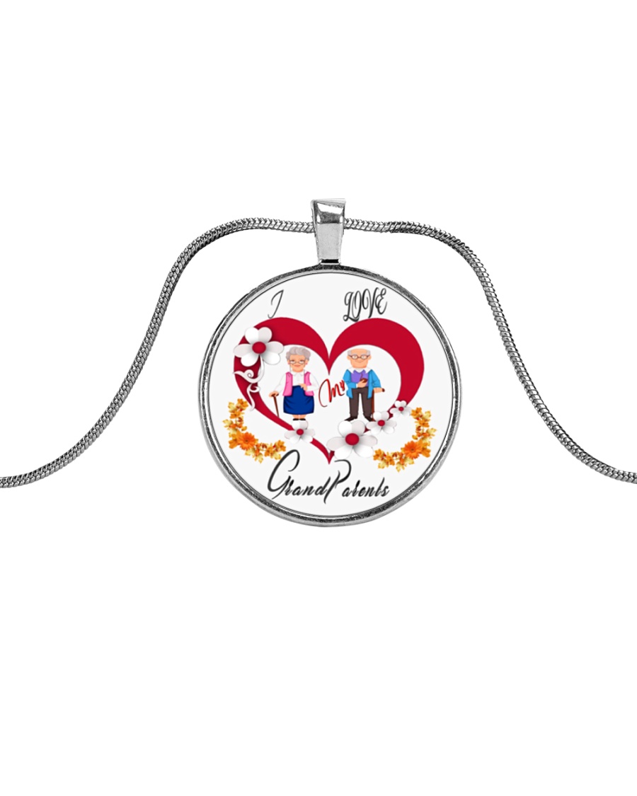 My-GrandParents Metallic Circle Necklace