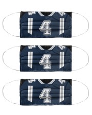 3 Pack - Dak Prescott Washable Reusable Fabric Cloth Face Mask - 3 Pack front