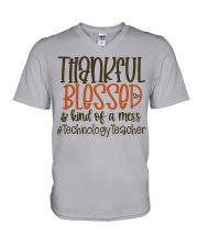 Technology Teacher V-Neck T-Shirt tile