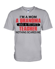 I'm A Mom A Grandma And A Retired Teacher V-Neck T-Shirt tile