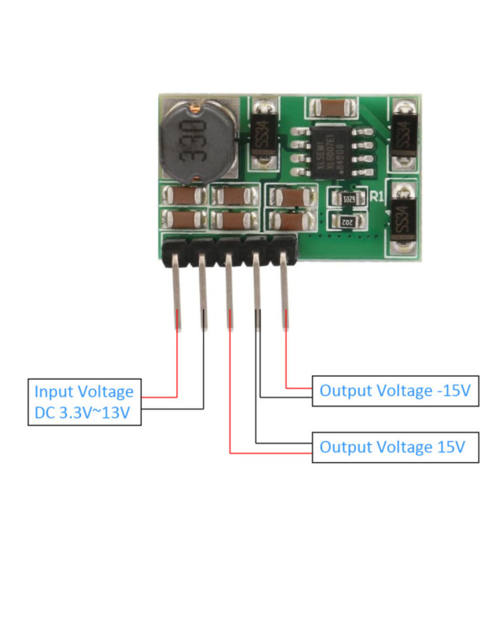 Dc Boost Converter Step Up Module With Solder Head 3-18V To +/-5V +/-6V +/-9V +/-12V +/-15V +/-24V For Adc Dac Lcd Powe template