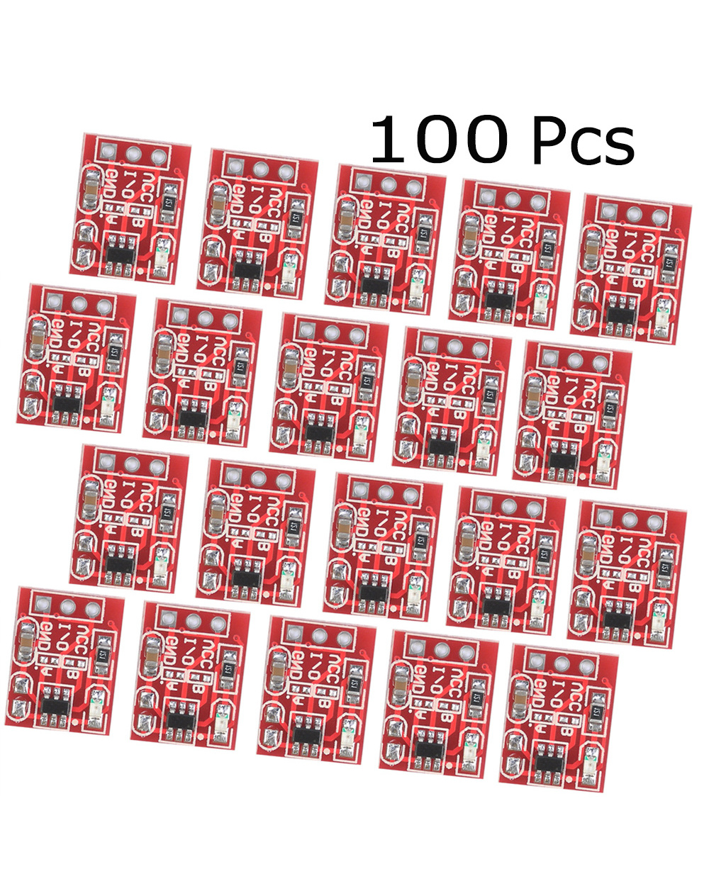 100Pcs/Lot Ttp223 Touch Button Module Capacitor Type Single Channel Self Locking Touch Switch Sensor template