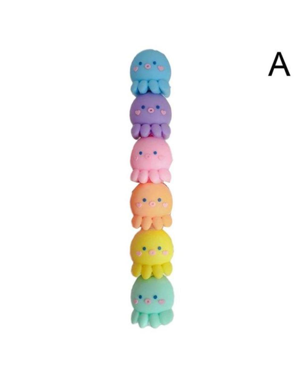 Kawaii Multicolor Assembly Octopus Fluorescent Marker Student Gift School Stationery Painting Pen Highlight Set Marker template