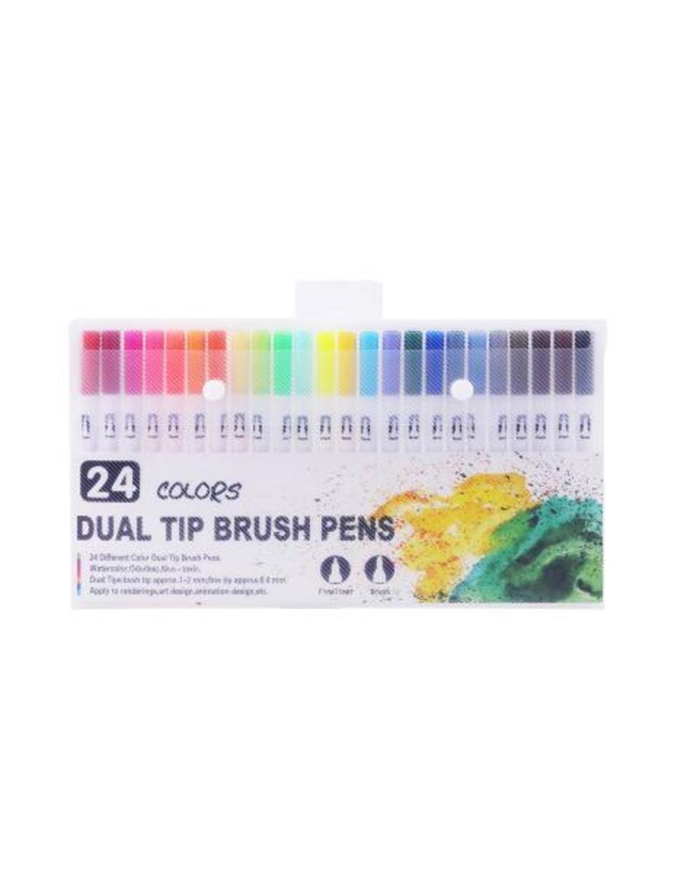 Up To132 Colors Felt Tip Pens Watercolour Marker Pens Watercolour Brush Pens Dual Tips With Fineliner Art Markers template