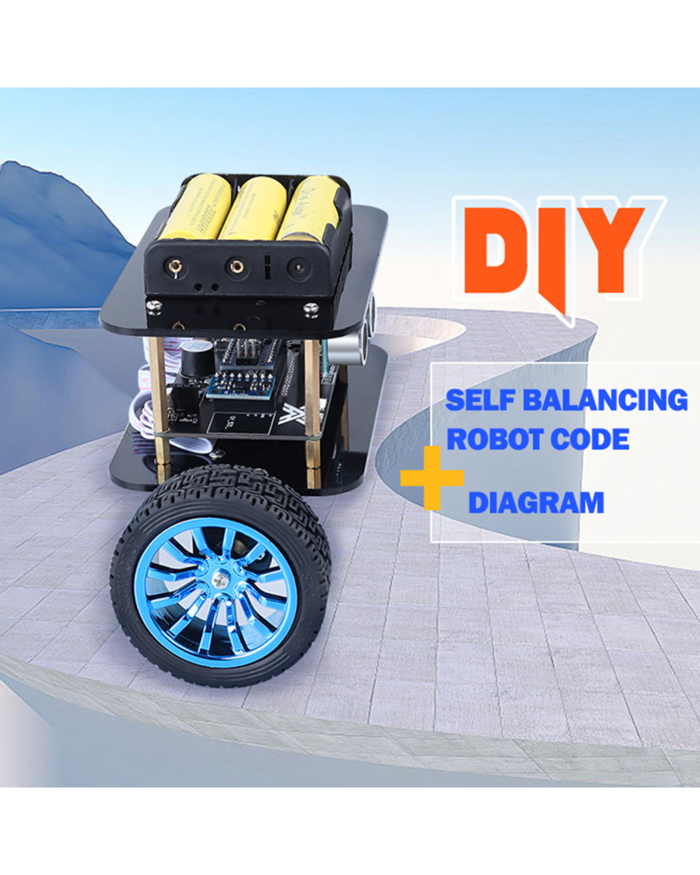Zhiyitech Smart Robot Car Kit For Arduino Project 2Wd Self-Balancing Robotics Education Kits For Arduino Car Kit Project template