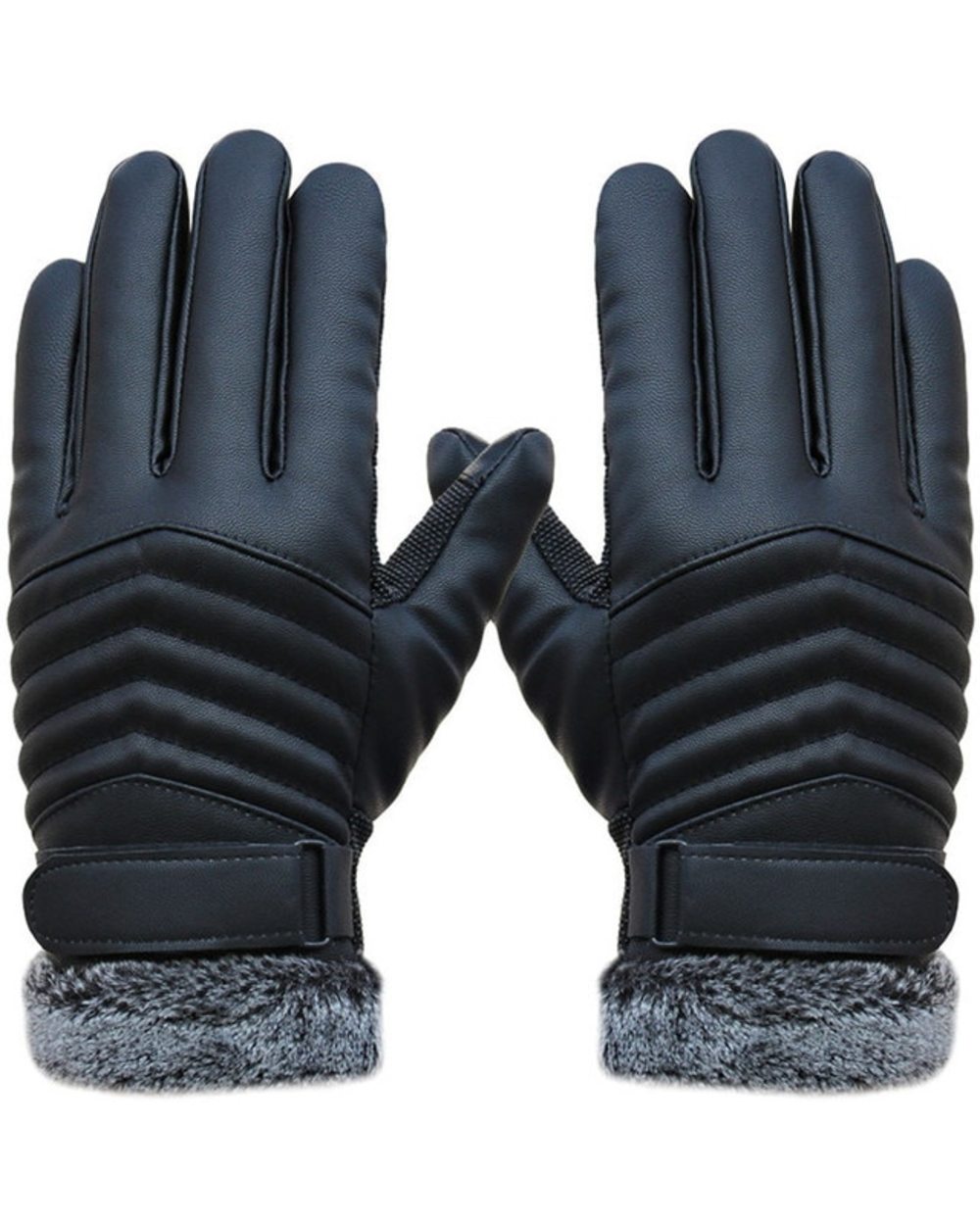 New Autumn Winter Velvet Gloves Men Touch Screen Mittens Glove Male Thickening Hiking Riding Outdoor Non-Slip Leather G template