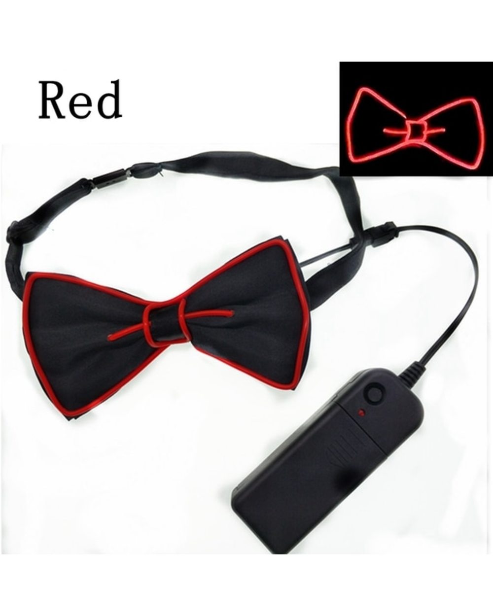 Led Light Up Mens Bow Tie Necktie Luminous Flashing For Dance Party Christmas Evening Party Decoration template