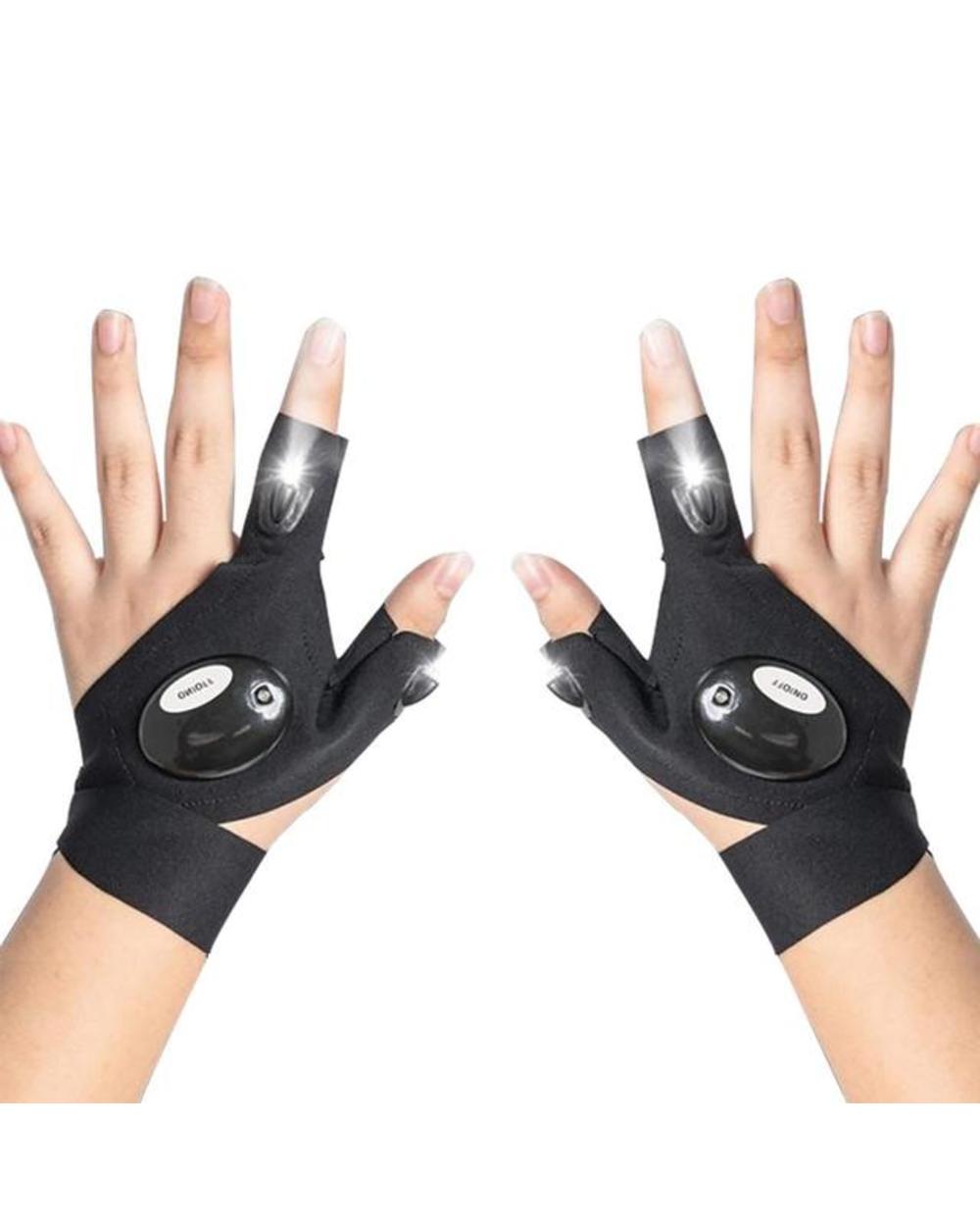 Outdoor Flashlight Luminous Fishing Gloves Half-Finger With Lighted Gloves Night Running And Riding Fingerless Gloves template