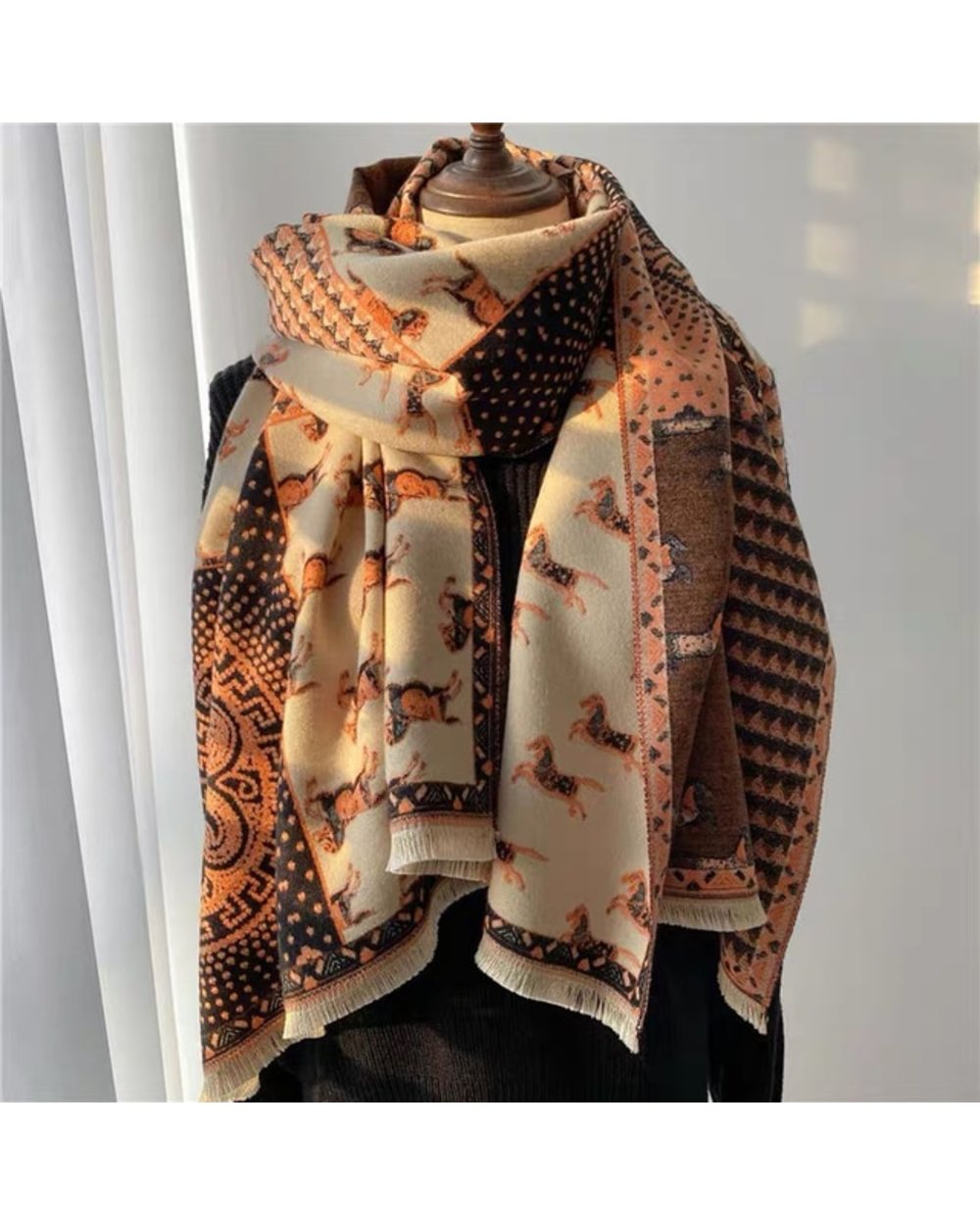 Luxury Brand Double-Sided Scarf Women Women Winter Warm Cashmere Shawl Scarf Letter Printing Soft Thin Blanket Holiday template