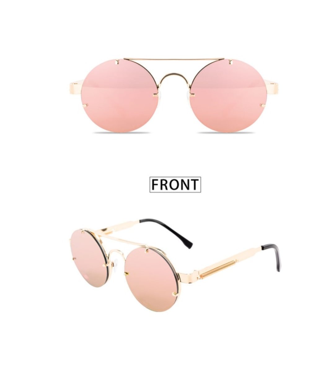 Retro Classic Gothic Steampunk Sunglasses Men Women Brand Designer Round Metal Frame Colorful Lens Sun Glasses Uv400 Ey template