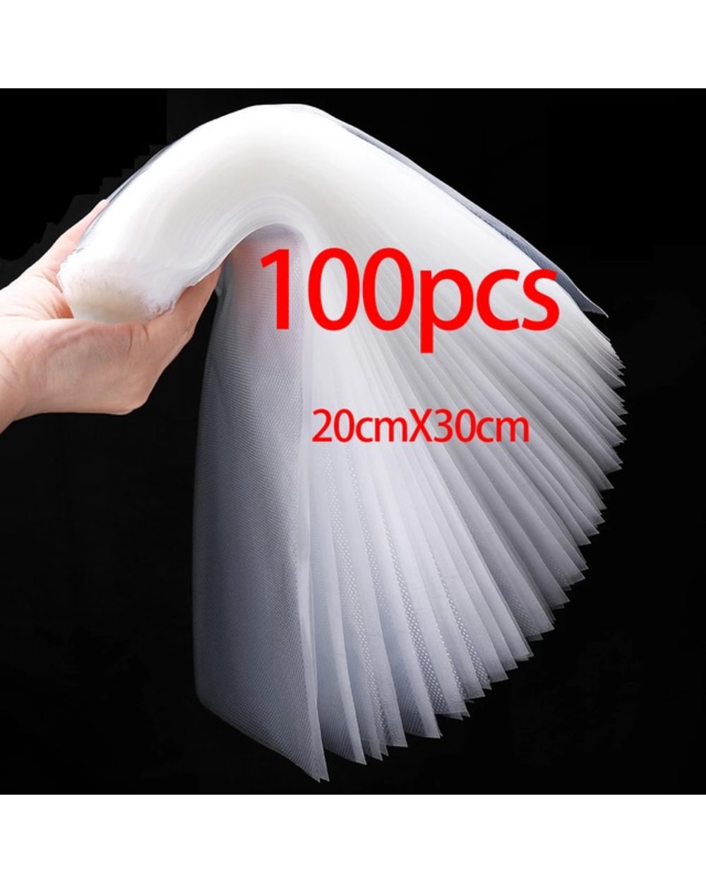 100Pcs Vacuum Sealer Bags Motor Products Food Bag Air Discharge Vaccum Packed Empty Storage Packaging Rolls Sealers Mac template