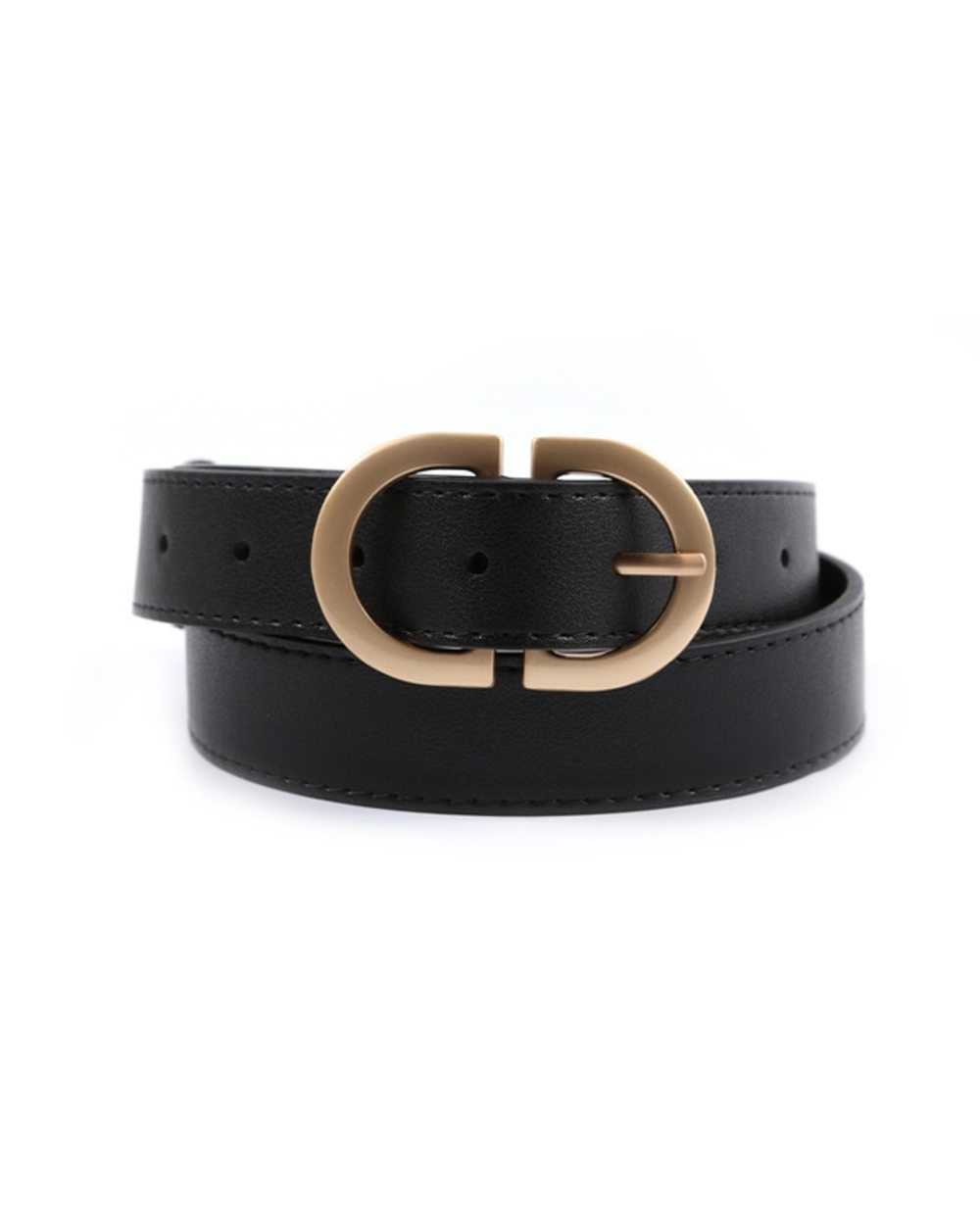 The New Classic Retro Fashion All-Match Leather Light Body Round Buckle Simple Circle Pin Belts For Women Fashion Jeans template