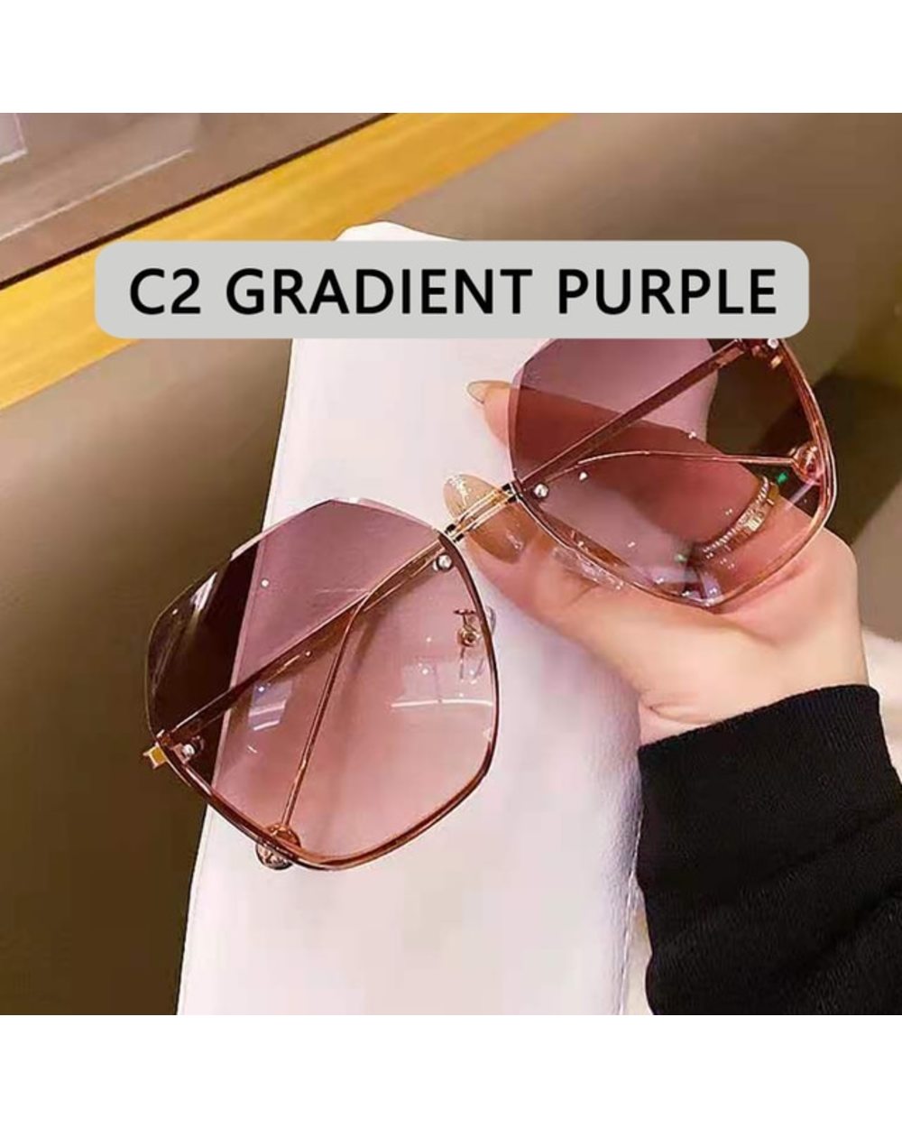 Fashion Hexagon Sunglasses Women Brand Designer Luxury Gradient Lens Sun Glasses Lady Square Oversized Shades Female Ey template