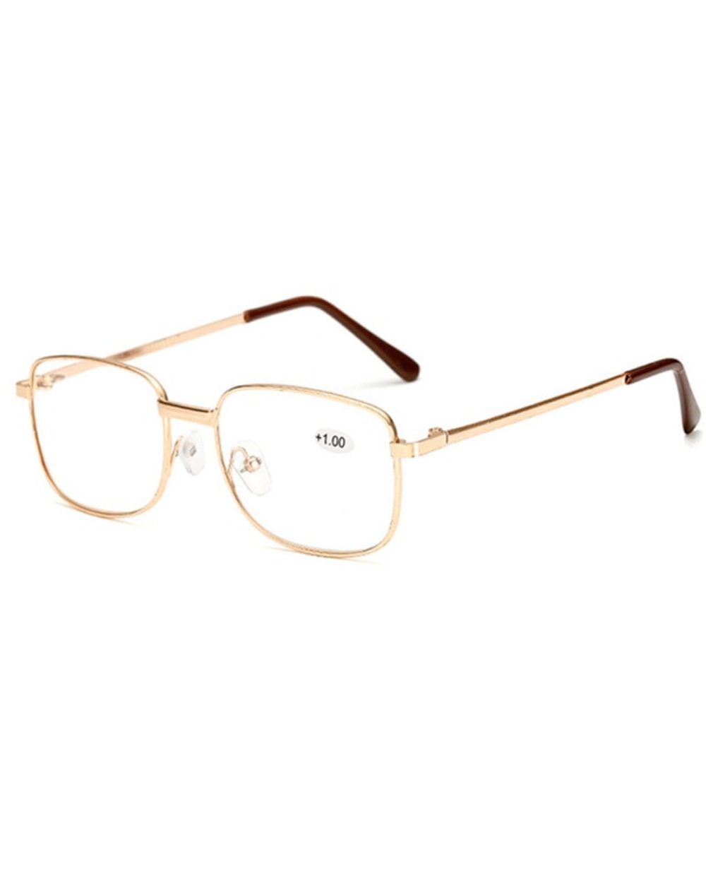 Men Reading Glasses Metal Square Full Frame Reading Glasses Women Magnifying High Definition Presbyopic Eyewear +1 To + template