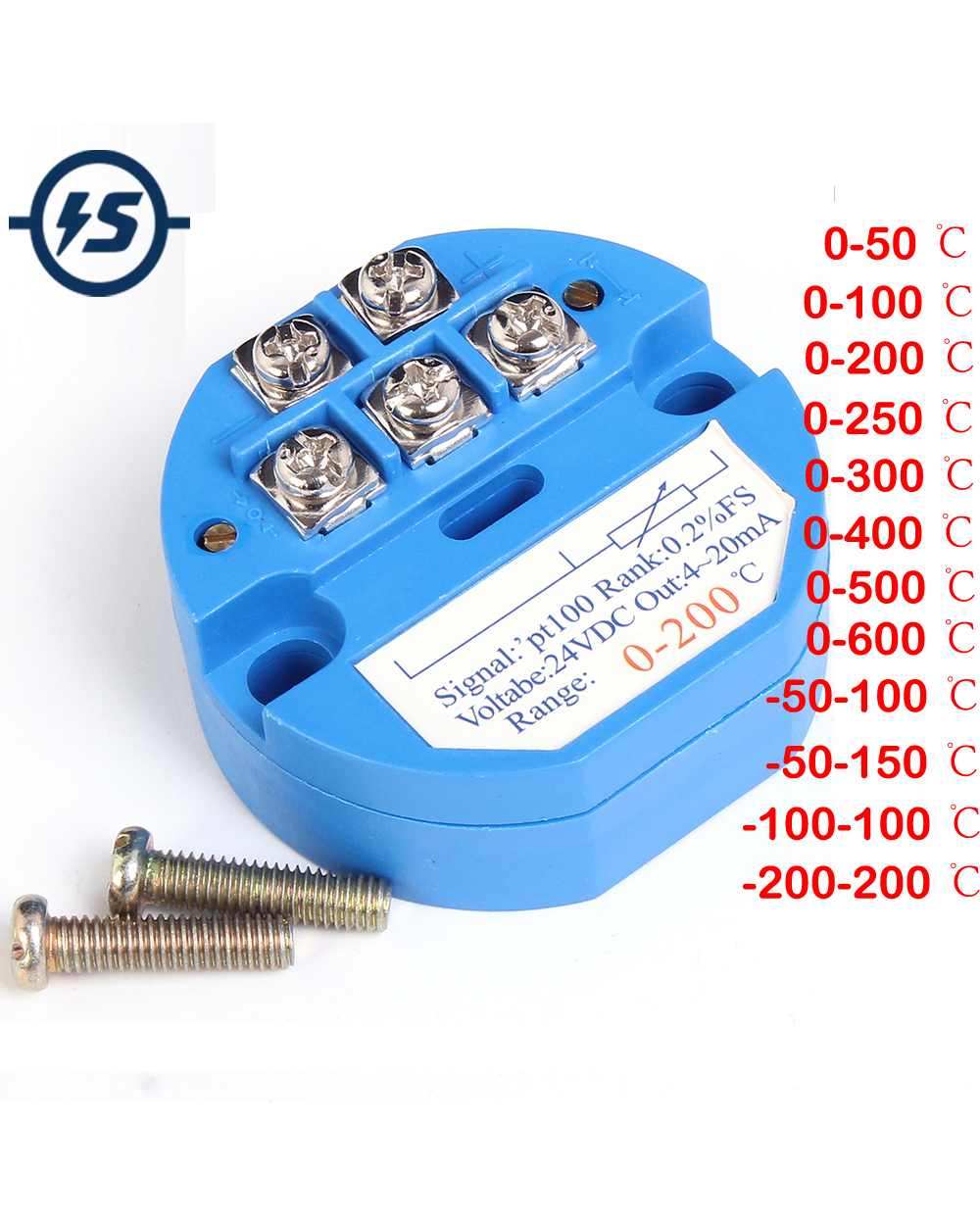 Rtd Pt100 Temperature Sensor Meter Transmitter Isolated Detector Module -200-200 Celsuis 0-600 Celsuis 4-20Ma template