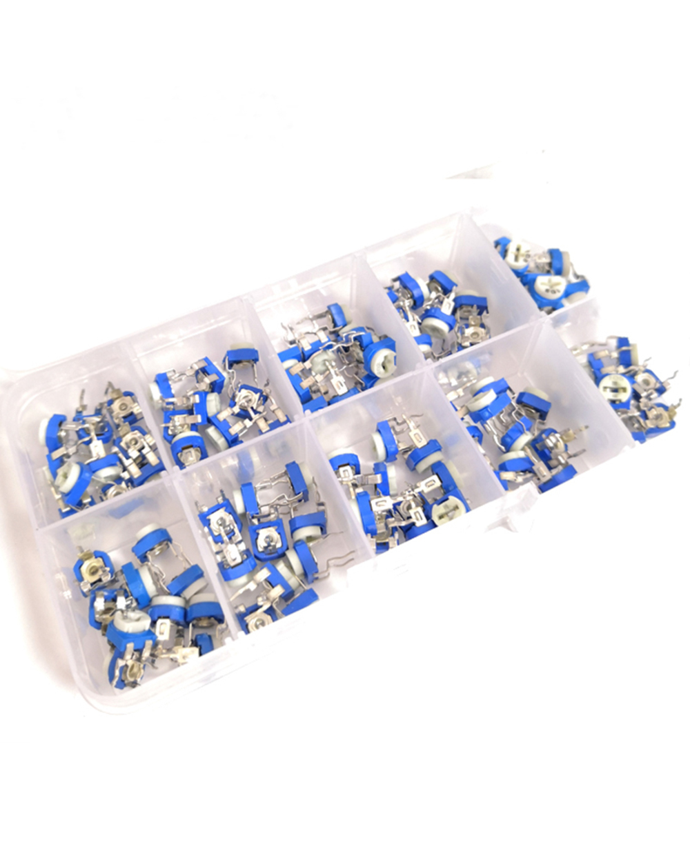 100Pcs/Lot Rm065 Potentiometer Variable Resistors Kit 500 Ohm -1M Ohm Trimmer Potentiometer Adjustable Resistors Set 1K template