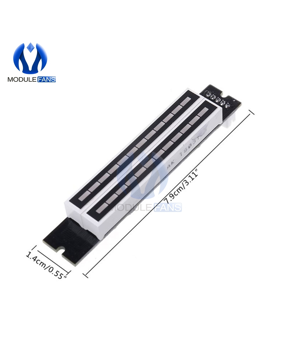 Mini Double Dual 12-Bit Led Music Level Indicator Module Adjustable Light Speed Vu Meter Stereo Amplifier Board With Ag template