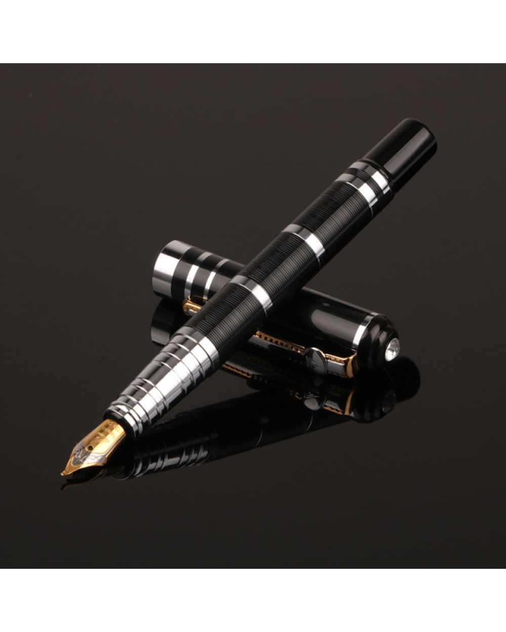 1Pcs Classic Design Student Fountain Pen Business Gift Luxury Metal Pen 2021 New F Nib Fountain Pen School Office Suppl template
