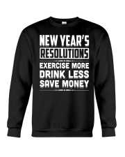 New Years Resolutions Funny 2018 Resolution Holida Crewneck Sweatshirt thumbnail
