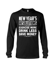 New Years Resolutions Funny 2018 Resolution Holida Long Sleeve Tee thumbnail