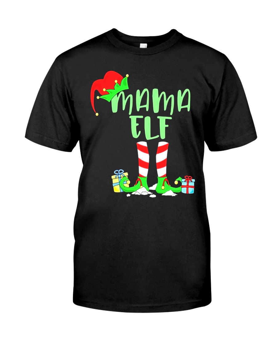 Mama Elf Shirt- Elf Family Shirts- Elf Christmas S Classic T-Shirt