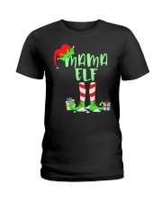 Mama Elf Shirt- Elf Family Shirts- Elf Christmas S Ladies T-Shirt thumbnail