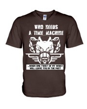 Who needs a time machine V-Neck T-Shirt thumbnail