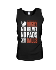 Rugby No Helmet No Pads Just Balls T Shi Unisex Tank thumbnail