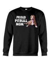 proud pitbull mom Crewneck Sweatshirt thumbnail