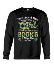 There Was A Girl Who Loved Books Shirt Book Lover Crewneck Sweatshirt thumbnail