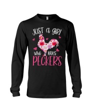 just a girl who loves peckers Long Sleeve Tee thumbnail