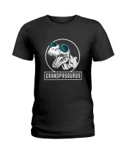Grandpasaurus Grandpa Birthday Dinosaur Lover Gift Ladies T-Shirt thumbnail