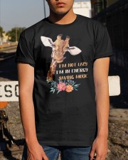 Giraffe lover gift with funny Quote I'm not Lazy Classic T-Shirt apparel-classic-tshirt-lifestyle-29