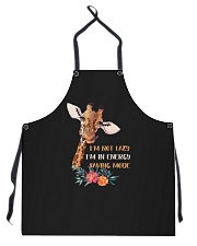 Giraffe lover gift with funny Quote I'm not Lazy Apron thumbnail