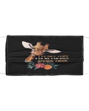 Giraffe lover gift with funny Quote I'm not Lazy Cloth face mask thumbnail