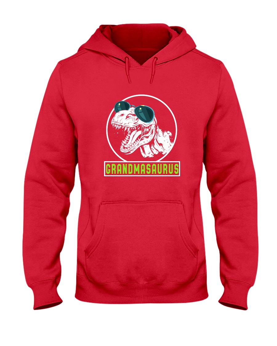 Grandmasaurus Grandma Birthday Dinosaur Lover Gift Hooded Sweatshirt