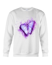 Purple Butterfuly Crewneck Sweatshirt thumbnail